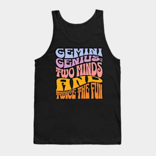 Gemini Genius Zodiac Sign Birthday Tank Top